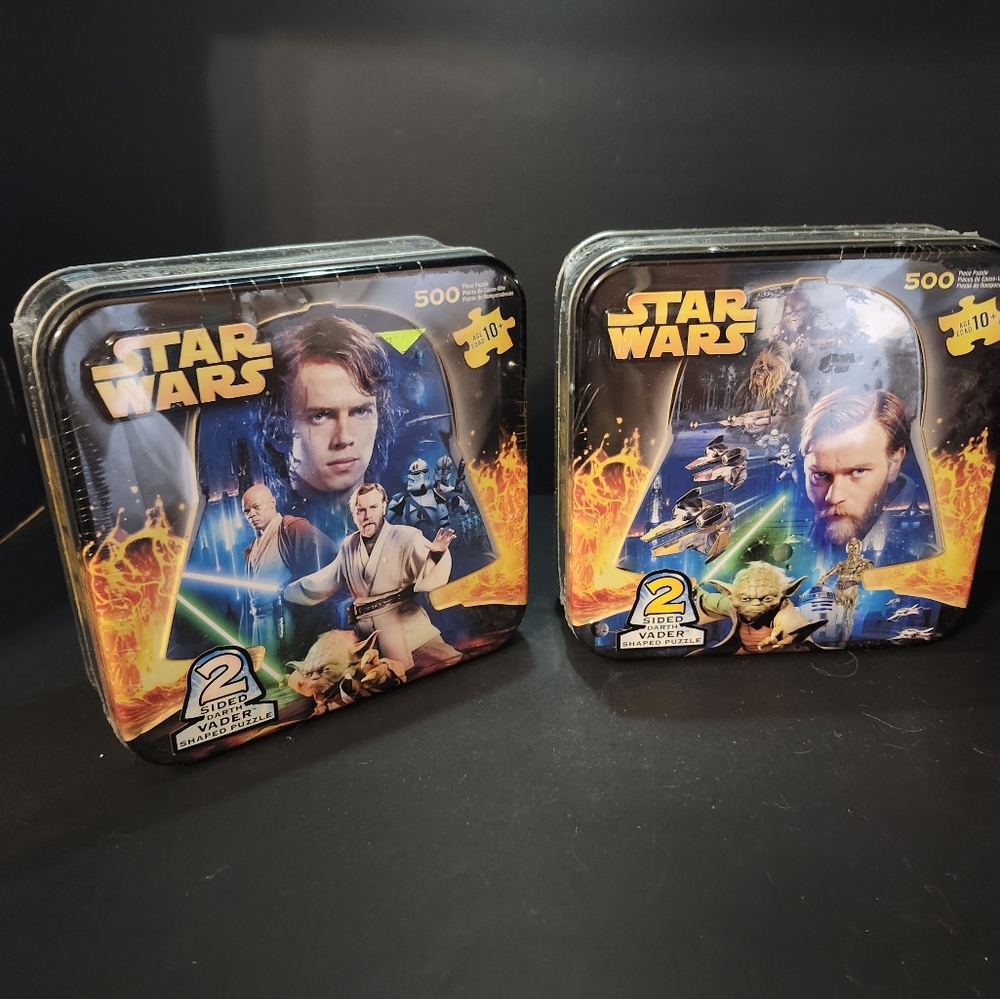 Pair Of Star Wars Puzzle Set - Blue, Black, and Orange